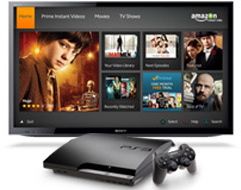 PlayStation 3 menu for Amazon Prime streaming videos