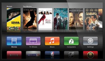 third generation apple TV onscreen menu