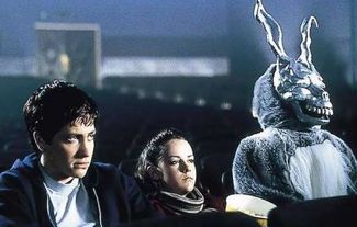 donnie darko in theater with Frank the Rabbit