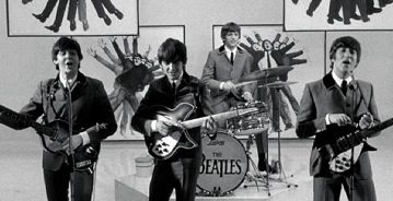 the Beatles in A Hard Day's Night