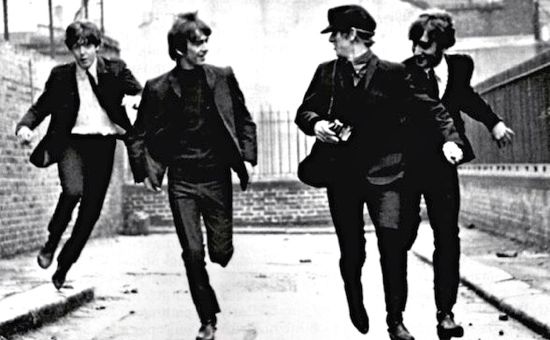 the Beatles in A Hard Day's Night
